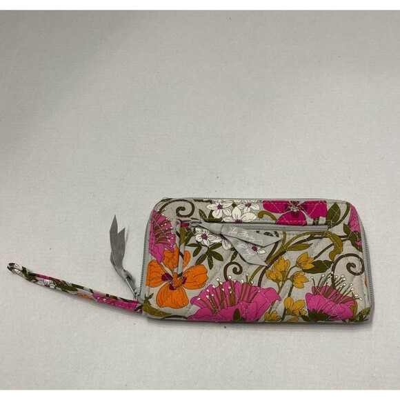 Vera Bradley Tea Garden Zip Around Wallet Wristlet - Picture 2 of 6
